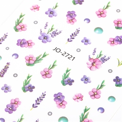 Lilla blomster klistermærker, JO-2721, GNB